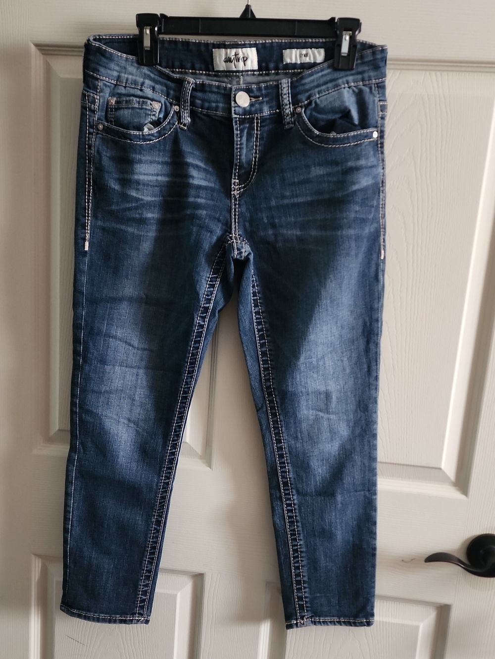Daytrip Dark Blue Cropped Stretch Jeans